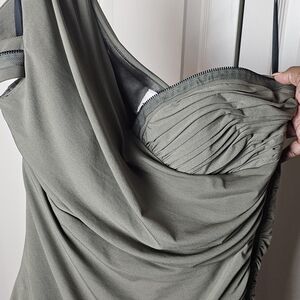 Kardashian bebe Elegant Olive Green Top